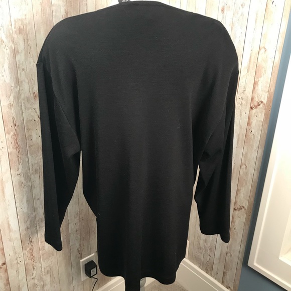 Carole Little 2X wool black & gold holiday sweater - Picture 4 of 8